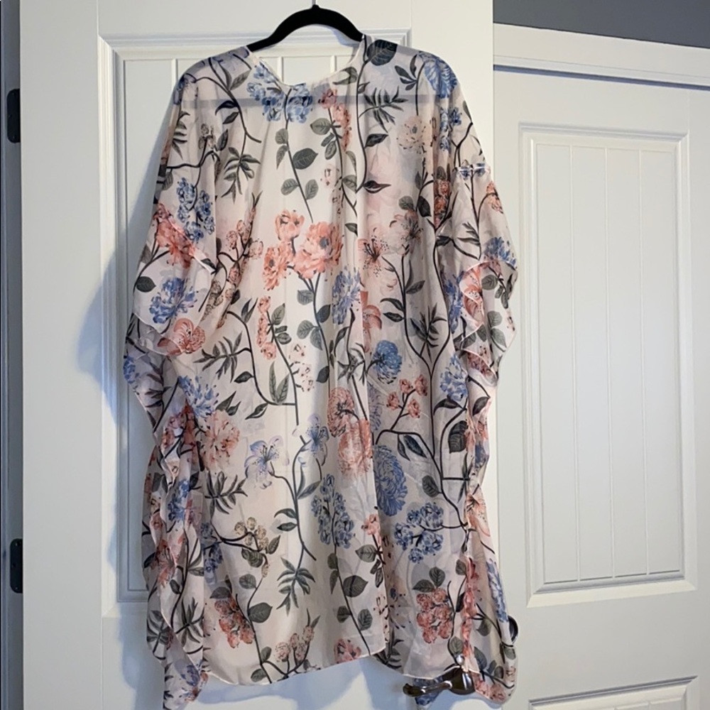 Sheer Ruffled Kimono - Picture 2 of 2